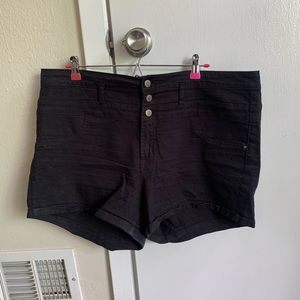 Black Denim Shorts